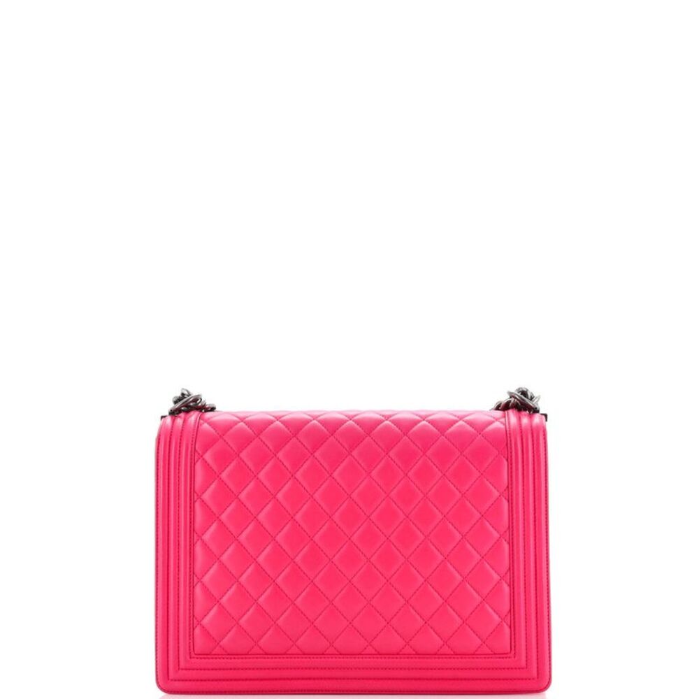 Chanel Boy Flap Bag Quilted Lambskin Large Pink - Picture 4 of 8